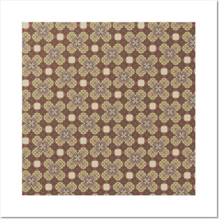 Brownish Clover Looking Pattern - WelshDesignsTP003 Posters and Art